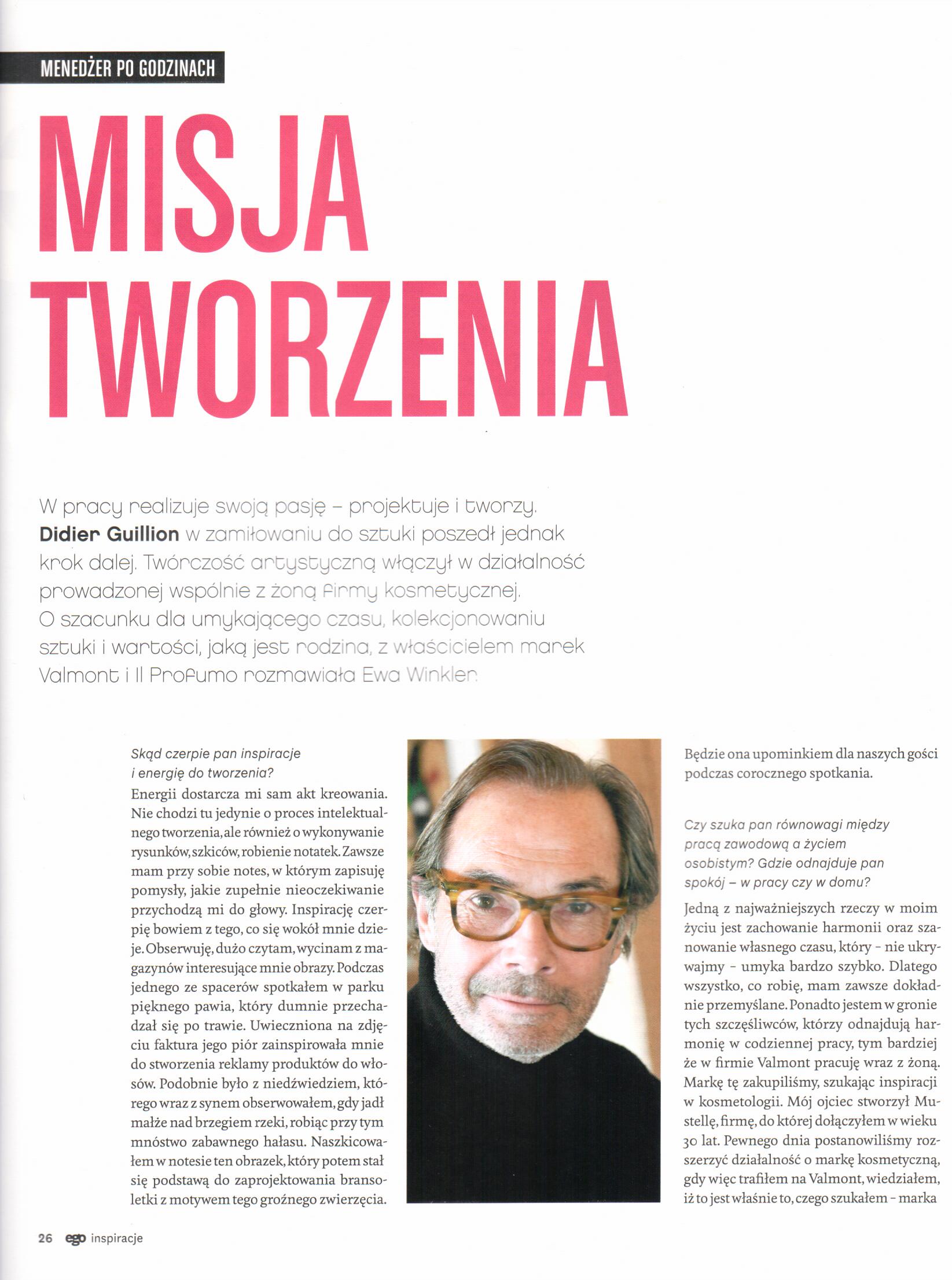 2015.05 Ego_VALMONT Wywiad z Didierem Guillonem (1)