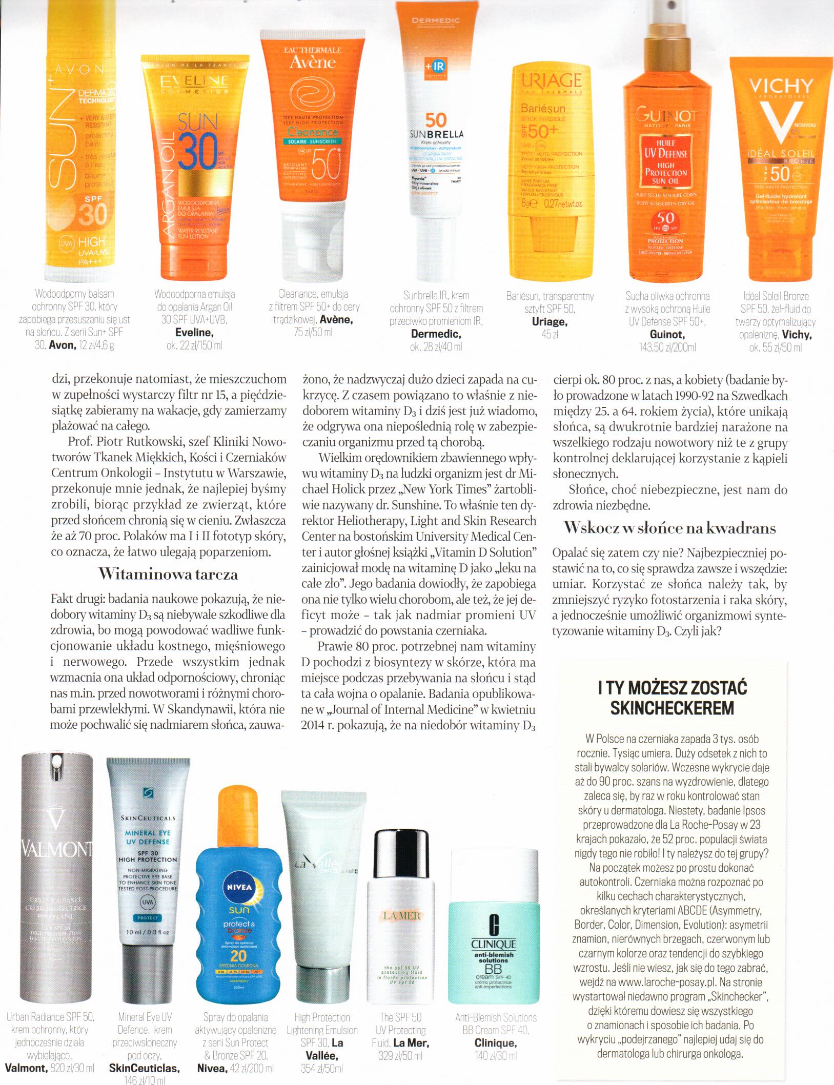 2015.07 Wysokie Obcasy_LA VALEE High Protection Lightening Emulsion, VALMONT Urban Radiance SPF 50