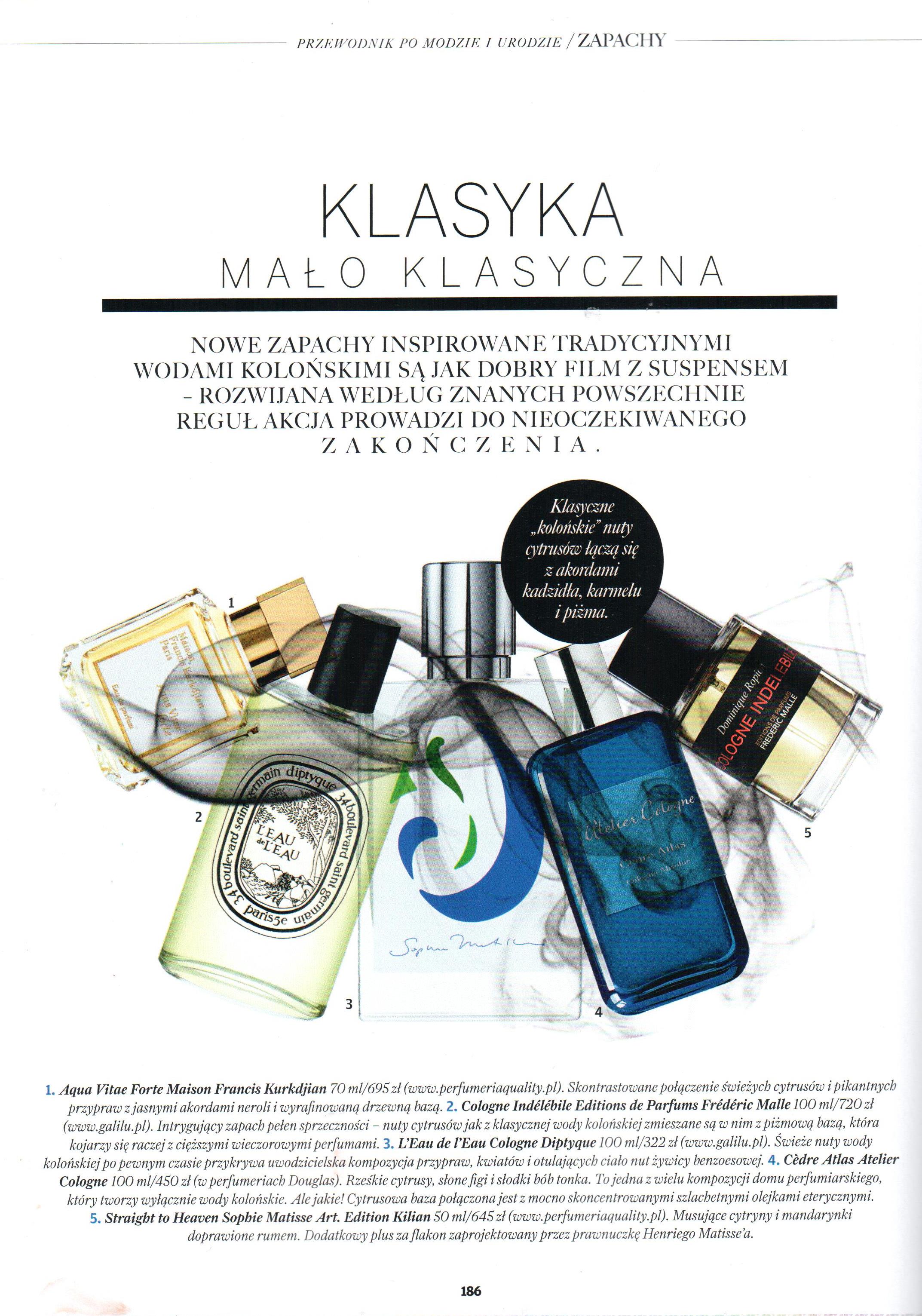 2015.09 Zwierciadło_MAISON FRANCIS KURKDJIAN Aqua Vitae forte, KILIAN SOPHIE MATISSE ART EDITION Straight to Heaven Splash of Lemon