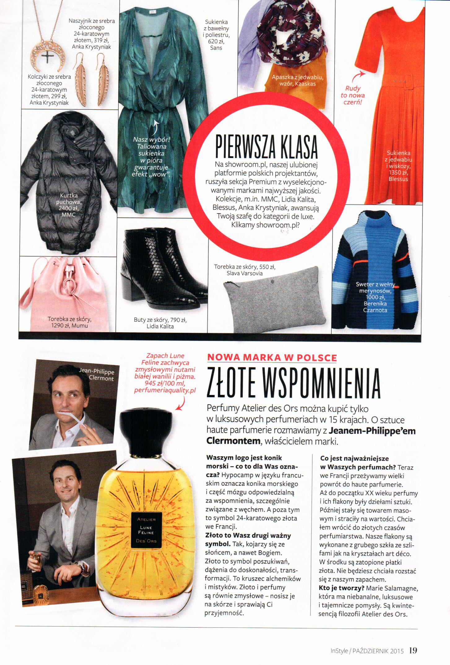 2015.10 InStyle_ATELIER DES ORS Lune Feline i wywiad z Jeanem-Philippem Clermontem