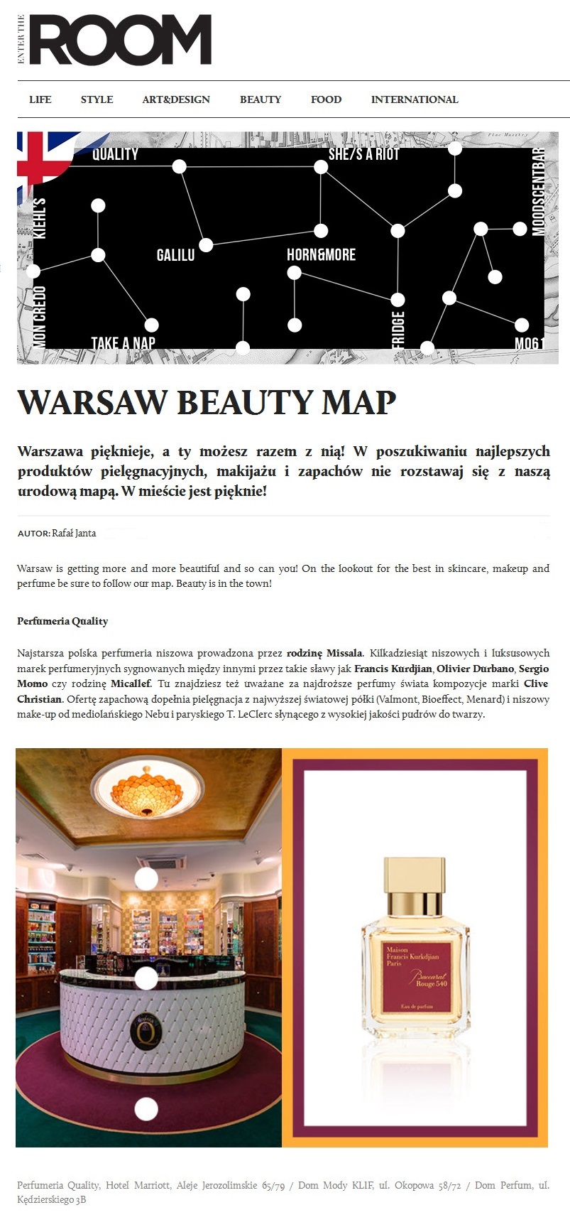Warsaw Beauty Map